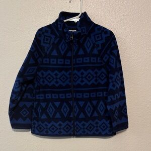Geometric Patterned Blue Jacket‎